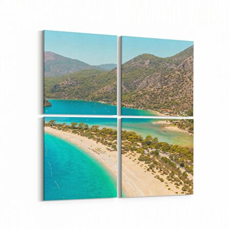 Olla 14070K4 Doğa / Manzara Görseli Kare 4'lü Kanvas Tablo (Ölçü: 145X145)