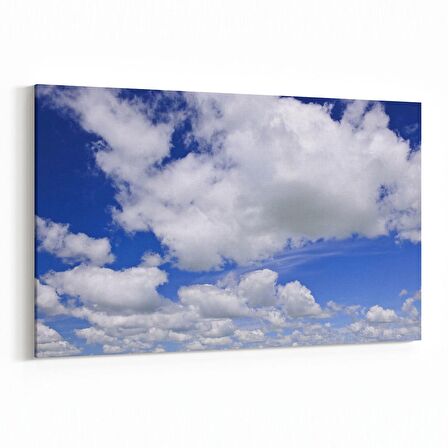 Olla 15799Y Gökyüzü Bulut Görseli  Yatay Kanvas Tablo (Ölçü: 120X80)