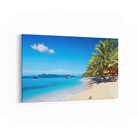Olla 16574Y Kumsal / Sahil Görseli Yatay Kanvas Tablo (Ölçü: 30X20)