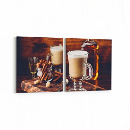 Olla 15061K2Y Gıda Görseli Kare 2'li Yatay Kanvas Tablo (Ölçü: 125X60)