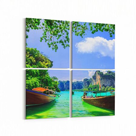Olla 13800K4 Doğa / Manzara Görseli Kare 4'lü Kanvas Tablo (Ölçü: 105X105)