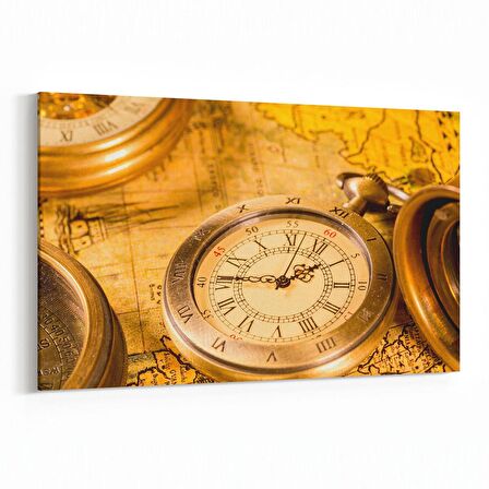 Olla 16232Y Harita Görseli Yatay Kanvas Tablo (Ölçü: 45X30)