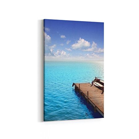 Olla 16626D Kumsal / Sahil Görseli Dikey Kanvas Tablo (Ölçü: 60X90)