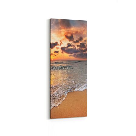 Olla 16020DI Günbatımı Görseli Dikey İnce Kanvas Tablo (Ölçü: 40X120)