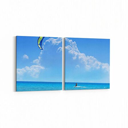 Olla 14032K2Y Doğa / Manzara Görseli Kare 2'li Yatay Kanvas Tablo (Ölçü: 105X50)