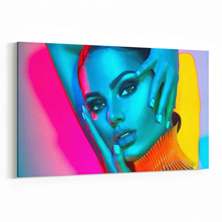 Olla 17023Y Model / Manken Görseli Yatay Kanvas Tablo (Ölçü: 120X80)