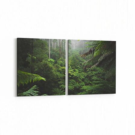 Olla 14309K2Y Doğa / Manzara Görseli Kare 2'li Yatay Kanvas Tablo (Ölçü: 145X70)