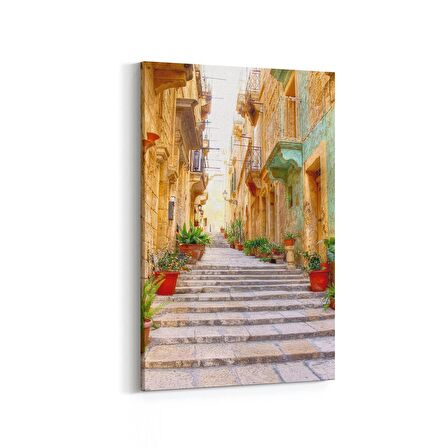 Olla 17981D Yapı Görseli Dikey Kanvas Tablo (Ölçü: 100X150)