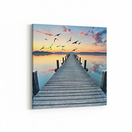 Olla 14078K Doğa / Manzara Görseli Kare Kanvas Tablo (Ölçü: 30X30)