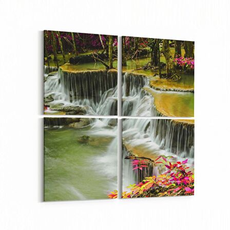 Olla 13747K4 Doğa / Manzara Görseli Kare 4'lü Kanvas Tablo (Ölçü: 145X145)