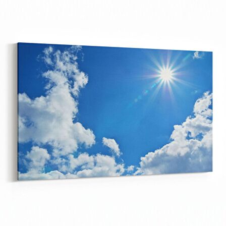 Olla 15481Y Gökyüzü Bulut Görseli  Yatay Kanvas Tablo (Ölçü: 150X100)