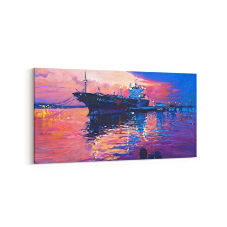 Olla 17756YD Yağlı Boya Görseli Yatay Dar Kanvas Tablo (Ölçü: 140X70)