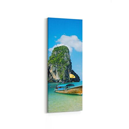 Olla 14459DI Doğa / Manzara Görseli Dikey İnce Kanvas Tablo (Ölçü: 40X120)