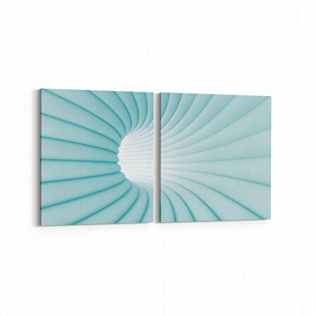 Olla 10267K2Y Abstract Girdap Görsel Kare 2'li Yatay Kanvas Tablo (Ölçü: 105X50)