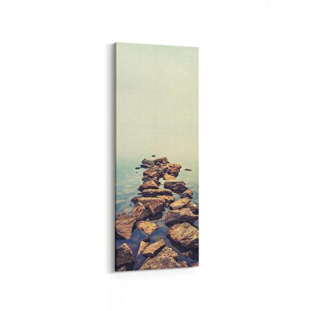 Olla 14463DI Doğa / Manzara Görseli Dikey İnce Kanvas Tablo (Ölçü: 40X120)