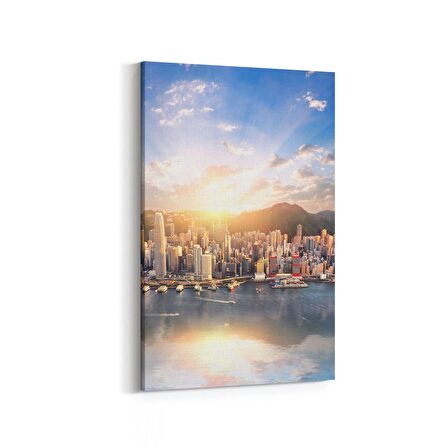 Olla 18483D Yapı Görseli Dikey Kanvas Tablo (Ölçü: 100X150)