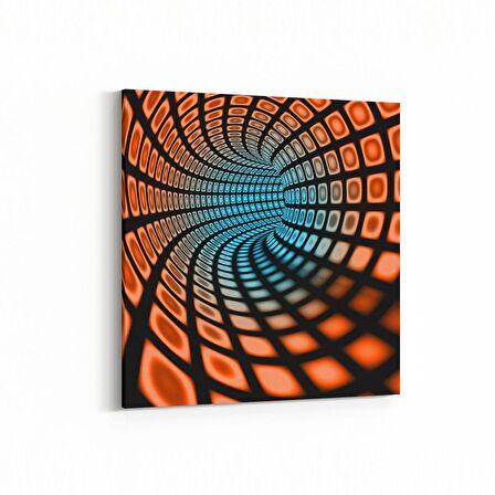 Olla 10248K Abstract Girdap Görsel Kare Kanvas Tablo (Ölçü: 30X30)
