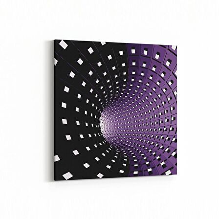 Olla 10255K Abstract Girdap Görsel Kare Kanvas Tablo (Ölçü: 60X60)