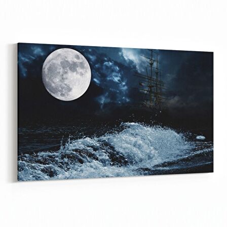 Olla 14805Y Gece Gökyüzü Görseli Yatay Kanvas Tablo (Ölçü: 90X60)