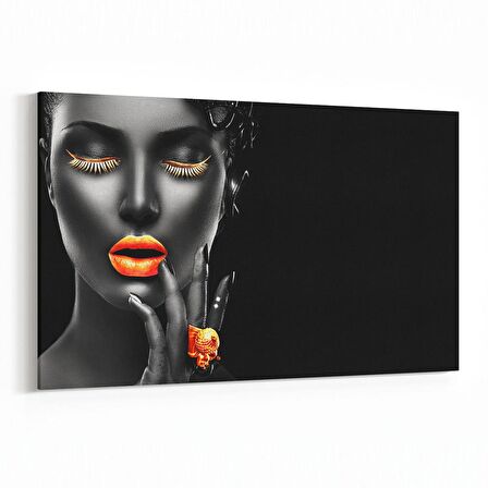 Olla 16765Y Model / Manken Görseli Yatay Kanvas Tablo (Ölçü: 90X60)