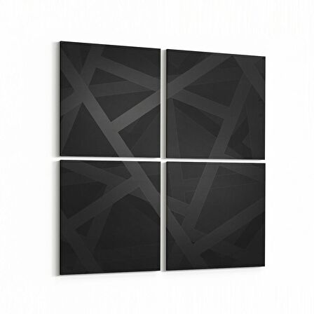 Olla 10289K4 Abstract Görsel Kare 4'lü Kanvas Tablo (Ölçü: 105X105)