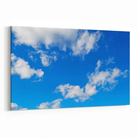 Olla 15540Y Gökyüzü Bulut Görseli  Yatay Kanvas Tablo (Ölçü: 90X60)