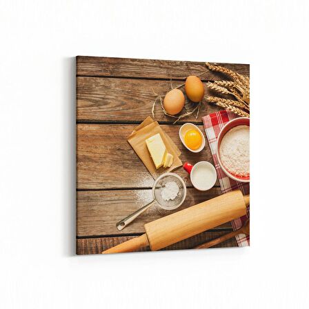 Olla 15118K Gıda Görseli Kare Kanvas Tablo (Ölçü: 25X25)