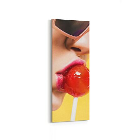 Olla 16868DD Model / Manken Görseli Dikey Dar Kanvas Tablo (Ölçü: 60X120)