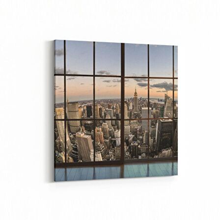 Olla 18184K Yapı Görseli Kare Kanvas Tablo (Ölçü: 25X25)