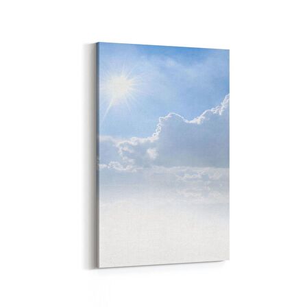 Olla 15460D Gökyüzü Bulut Görseli  Dikey Kanvas Tablo (Ölçü: 100X150)