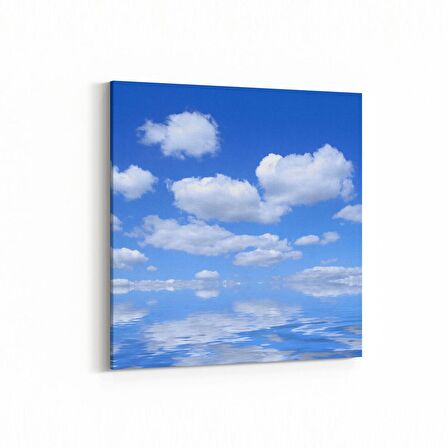 Olla 15612K Gökyüzü Bulut Görseli  Kare Kanvas Tablo (Ölçü: 25X25)