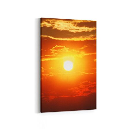 Olla 16016D Günbatımı Görseli Dikey Kanvas Tablo (Ölçü: 60X90)