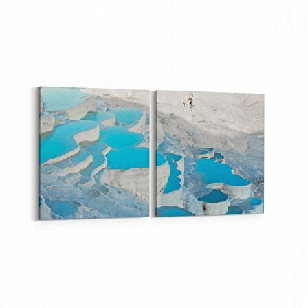 Olla 13369K2Y Doğa / Manzara Görseli Kare 2'li Yatay Kanvas Tablo (Ölçü: 105X50)