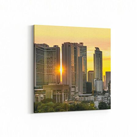 Olla 18699K Yapı Görseli Kare Kanvas Tablo (Ölçü: 30X30)