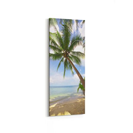 Olla 16562DI Kumsal / Sahil Görseli Dikey İnce Kanvas Tablo (Ölçü: 40X120)