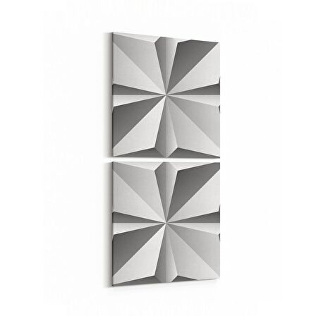 Olla 14909K2D Geometrik Desen Görseli Kare 2'li Dikey Kanvas Tablo (Ölçü: 30X65)