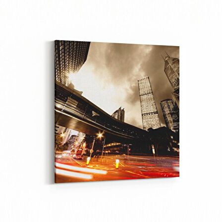 Olla 18714K Yapı Görseli Kare Kanvas Tablo (Ölçü: 25X25)