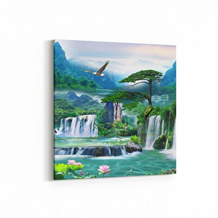 Olla 13541K Doğa / Manzara Görseli Kare Kanvas Tablo (Ölçü: 30X30)