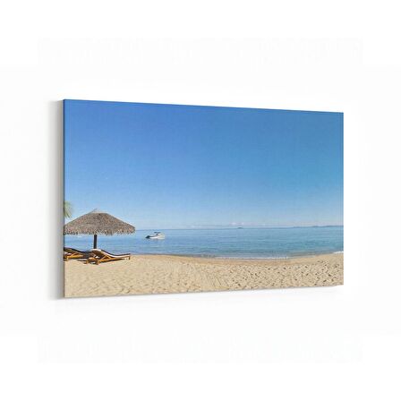 Olla 16499Y Kumsal / Sahil Görseli Yatay Kanvas Tablo (Ölçü: 150X100)