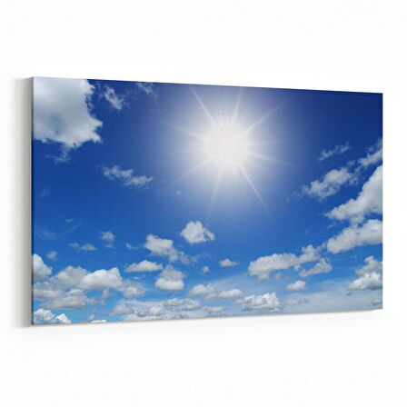 Olla 15723Y Gökyüzü Bulut Görseli  Yatay Kanvas Tablo (Ölçü: 45X30)
