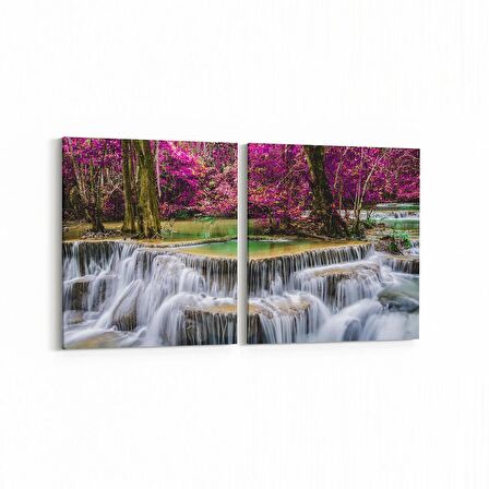 Olla 14118K2Y Doğa / Manzara Görseli Kare 2'li Yatay Kanvas Tablo (Ölçü: 125X60)