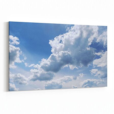 Olla 15593Y Gökyüzü Bulut Görseli  Yatay Kanvas Tablo (Ölçü: 90X60)