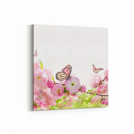 Olla 11682K Orkide Çiçek Görseli Kare Kanvas Tablo (Ölçü: 60X60)