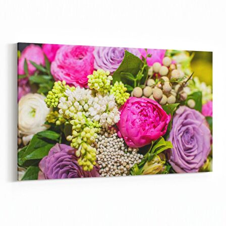 Olla 11563Y Çiçek Görseli Yatay Kanvas Tablo (Ölçü: 30X20)