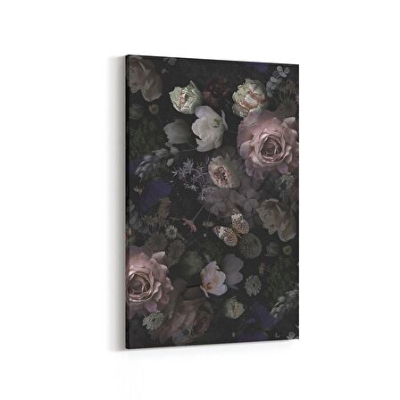 Olla 11775D Çiçek Görseli Dikey Kanvas Tablo (Ölçü: 60X90)