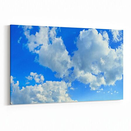 Olla 15734Y Gökyüzü Bulut Görseli  Yatay Kanvas Tablo (Ölçü: 150X100)