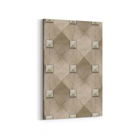 Olla 14935D Geometrik Desen Görseli Dikey Kanvas Tablo (Ölçü: 70X105)