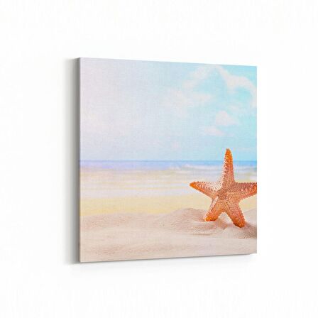 Olla 16490K Kumsal / Sahil Görseli Kare Kanvas Tablo (Ölçü: 25X25)