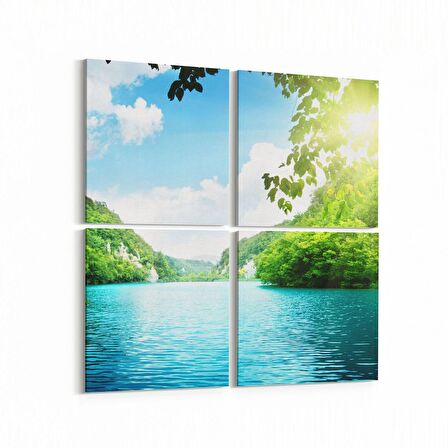 Olla 14425K4 Doğa / Manzara Görseli Kare 4'lü Kanvas Tablo (Ölçü: 105X105)