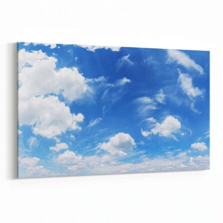 Olla 15646Y Gökyüzü Bulut Görseli  Yatay Kanvas Tablo (Ölçü: 30X20)
